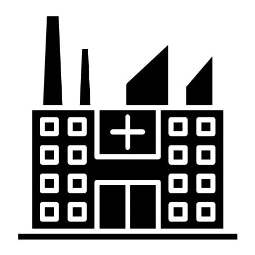 Medicine Factory Glyph Icon