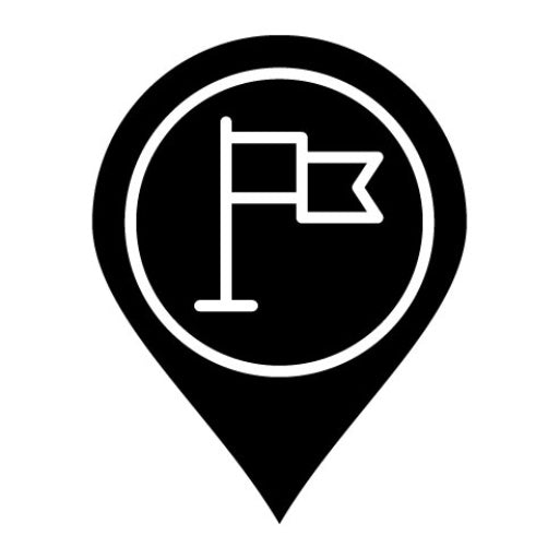 Arrived Destination Glyph Icon