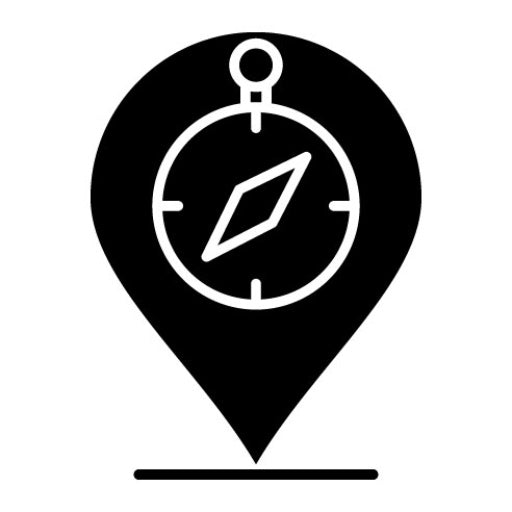 Compass Glyph Icon | Map and Navigation