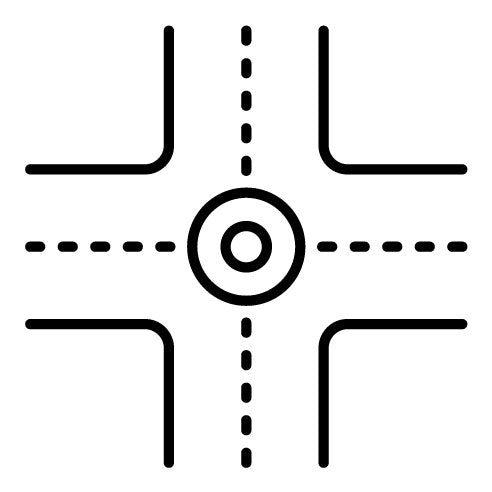 Four Way Intersection Icon