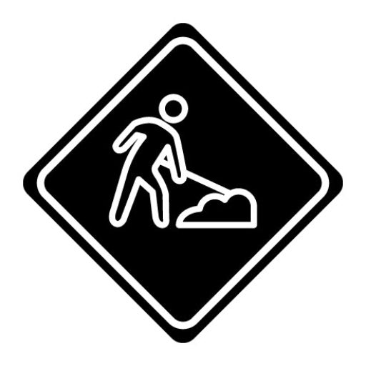 Roadworks Glyph Icon