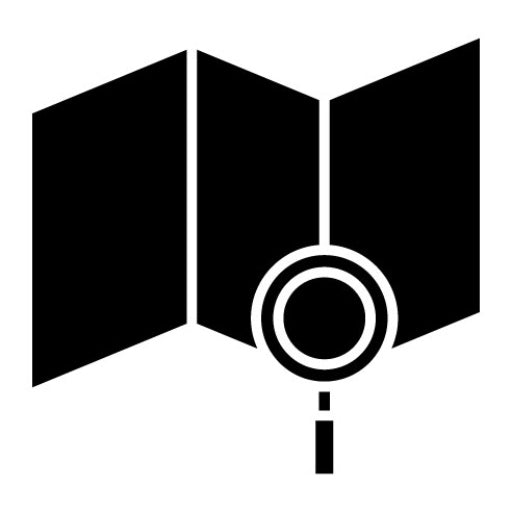 Search Map Glyph Icon