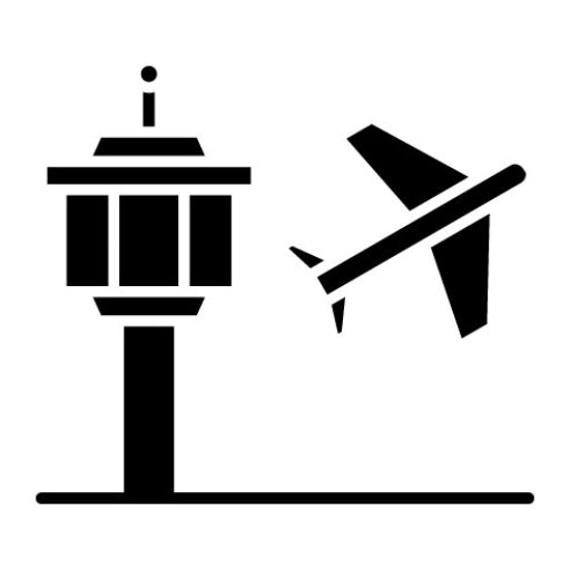 Airport Glyph Icon | Map and Navigation