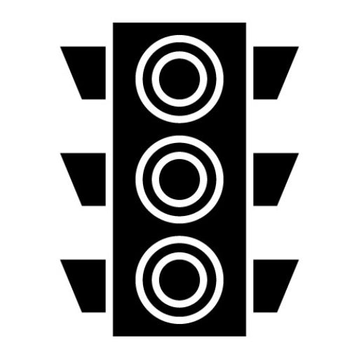 Traffic Light Glyph Icon | Map and Navigation