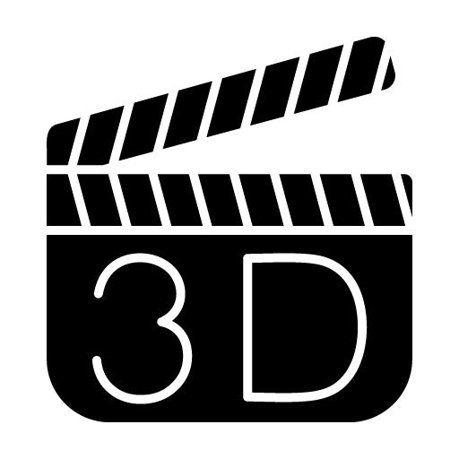3d Film Glyph Icon
