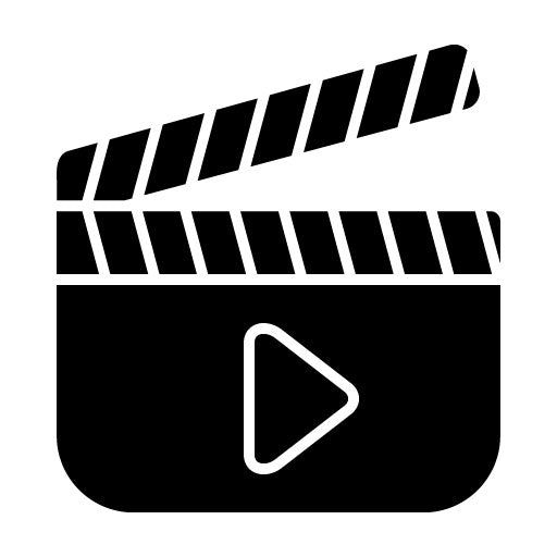 Clapperboard Glyph Icon | Video Production
