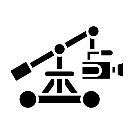 Camera Crane Glyph Icon | Video Production