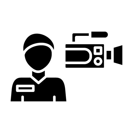 Camera Operator Glyph Icon | Video Production