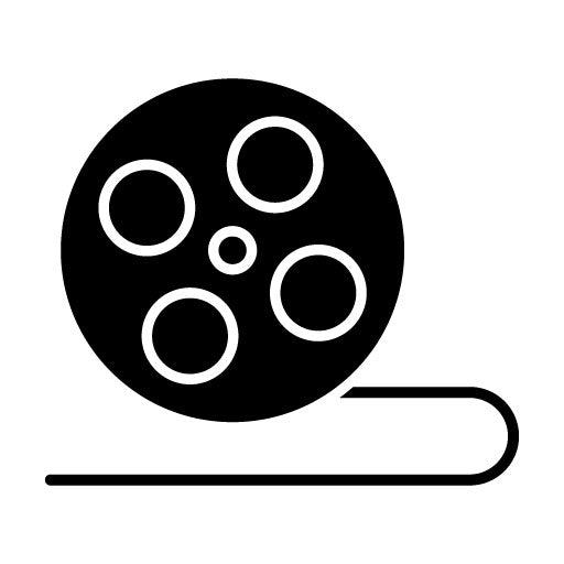Film Reel Glyph Icon | Video Production