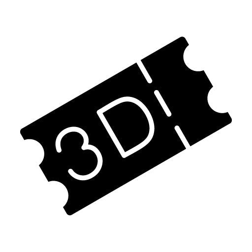 Movie Ticket Glyph Icon