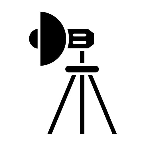 Studio Lighting Glyph Icon