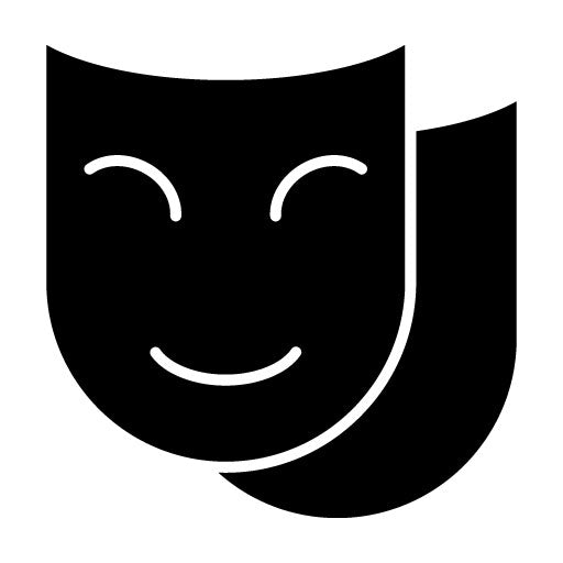 Theatre Mask Glyph Icon | Video Production