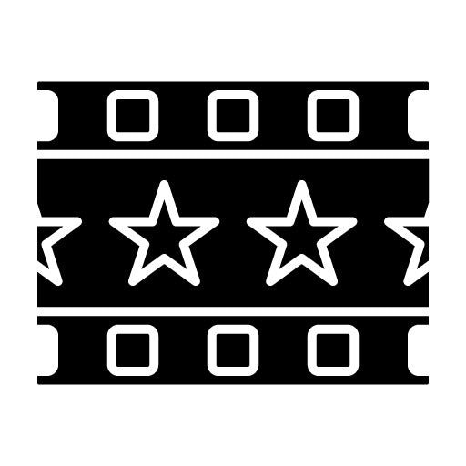 Movie Review Glyph Icon | Video Production