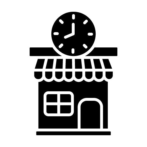 Clock Shop Glyph Icon