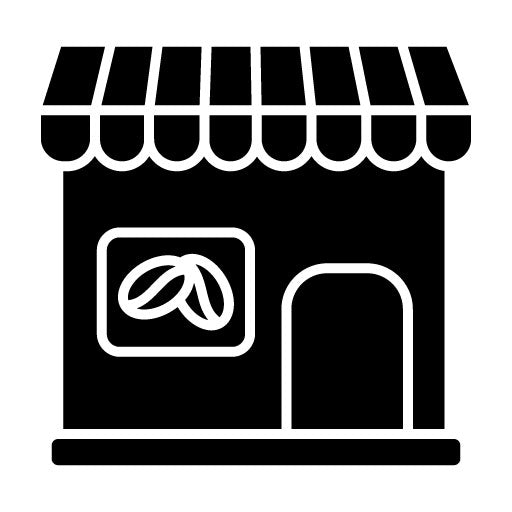 Coffee Shop Glyph Icon | Shops and Stores