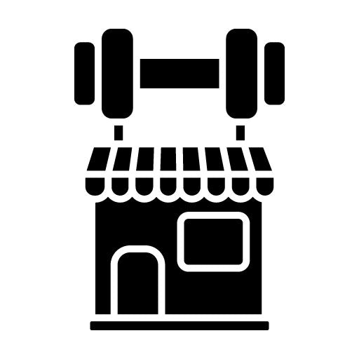 Gym Glyph Icon | Shops and Stores