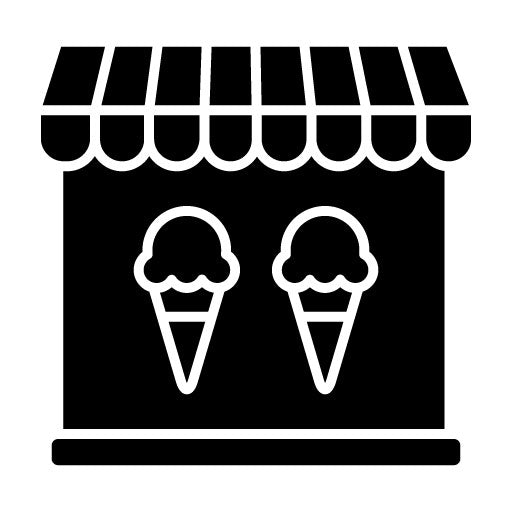 Icecream Shop Glyph Icon