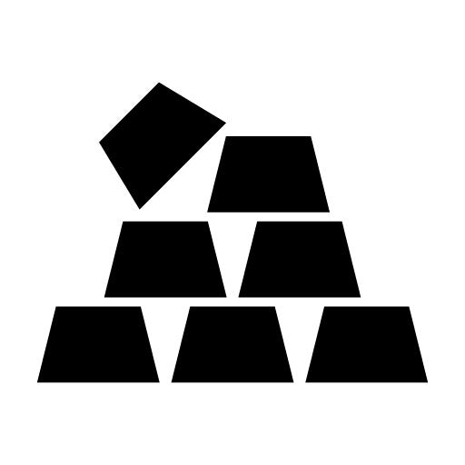 Gold Ingots Glyph Icon