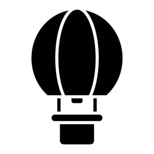 Hot Air Balloon Glyph Icon