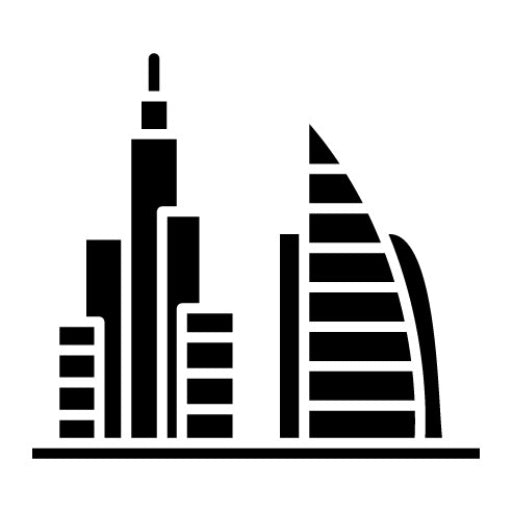 Dubai Scenery Glyph Icon