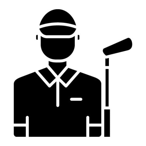 Golf Player Glyph Icon