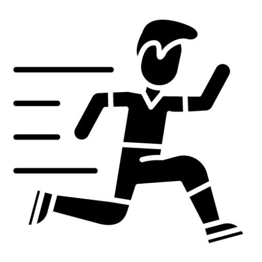 Running Person Glyph Icon