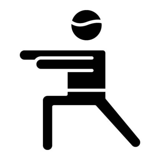 Warrior Pose Glyph Icon