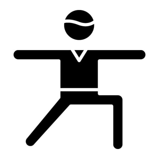 Warrior Pose Right Glyph Icon