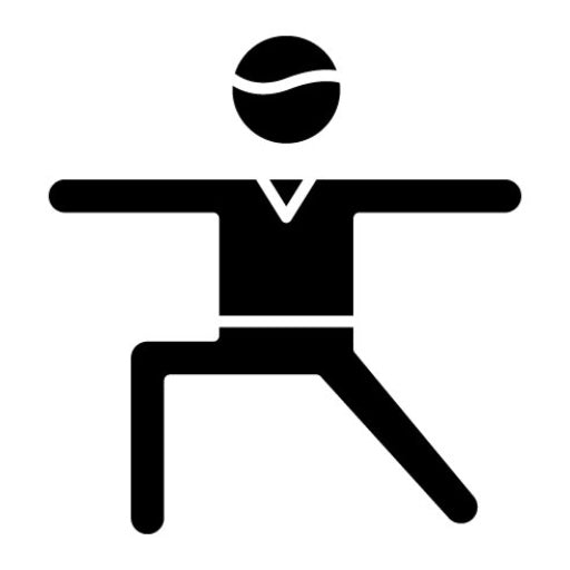 Warrior Pose Left Glyph Icon