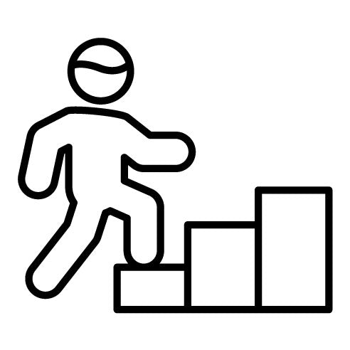 Person Climbing Stairs Icon