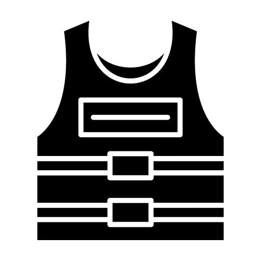 Bullet Proof Vest Glyph Icon