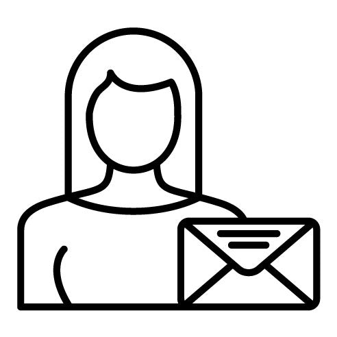 Woman with Envelope Icon