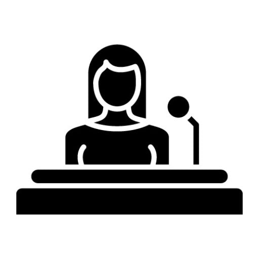 Woman Anchor Glyph Icon