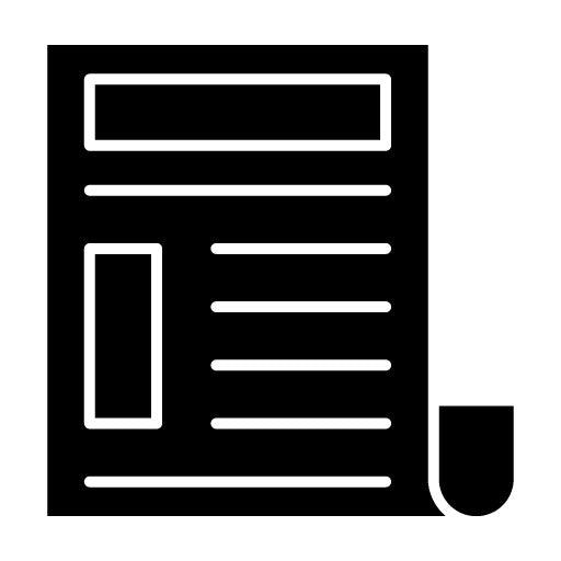 Newspaper Glyph Icon
