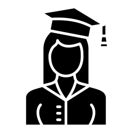 Graduated Lady Glyph Icon