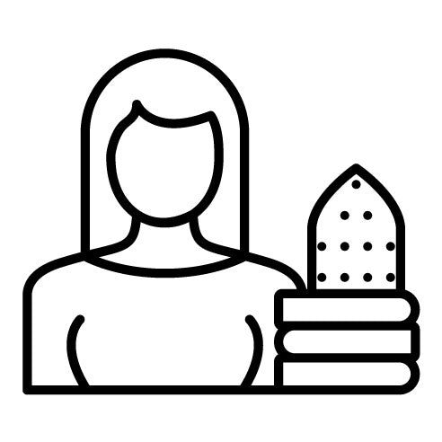 Woman Ironing Clothes Icon