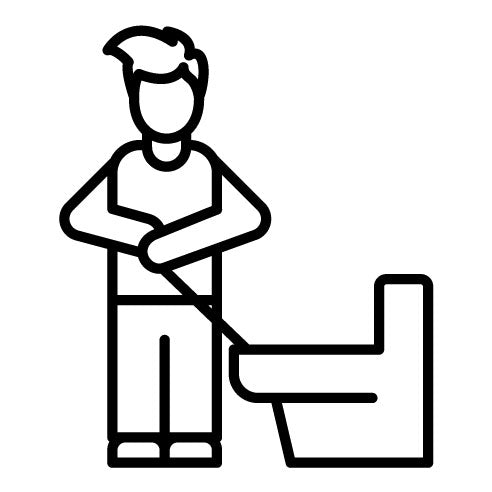 Man Cleaning Bathroom Icon