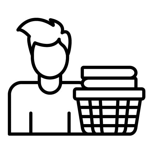 Man Doing Laundry Icon