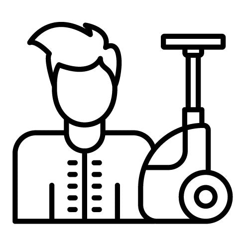 Man Doing Vacuum Icon