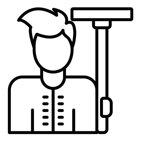 Man Holding Wiper Icon