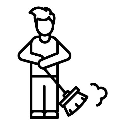 Man Sweeping Floor Icon