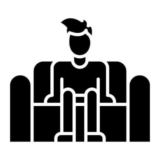 Sitting Glyph Icon