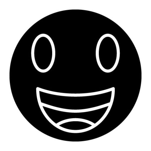 Beaming Face with Smiling Eyes Glyph Icon