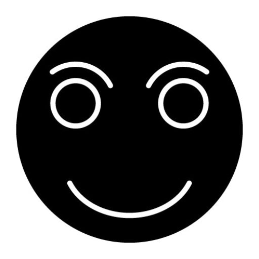 Slightly Smiling Face Glyph Icon