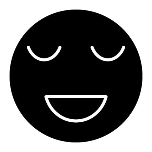 Smiling Face with Smiling Eyes Glyph Icon