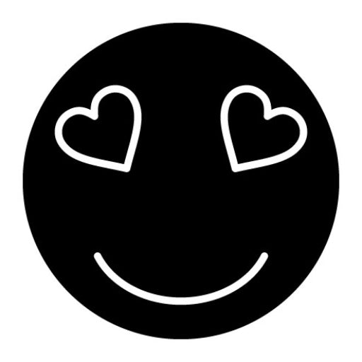 Smiling Face with Hearts Glyph Icon
