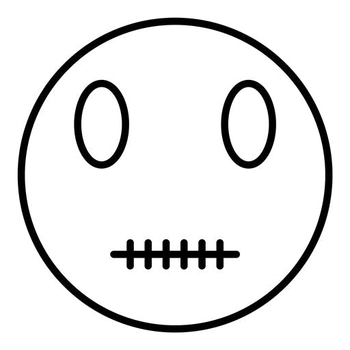 Zipper Mouth Face Icon