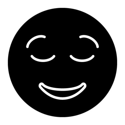 Relieved Face Glyph Icon
