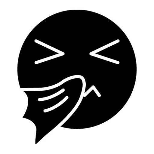 Sneezing Face Glyph Icon