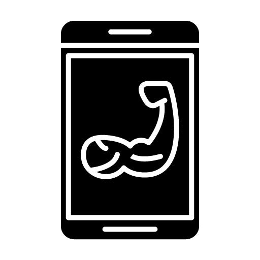 Arm Muscle Glyph Icon | Workout App